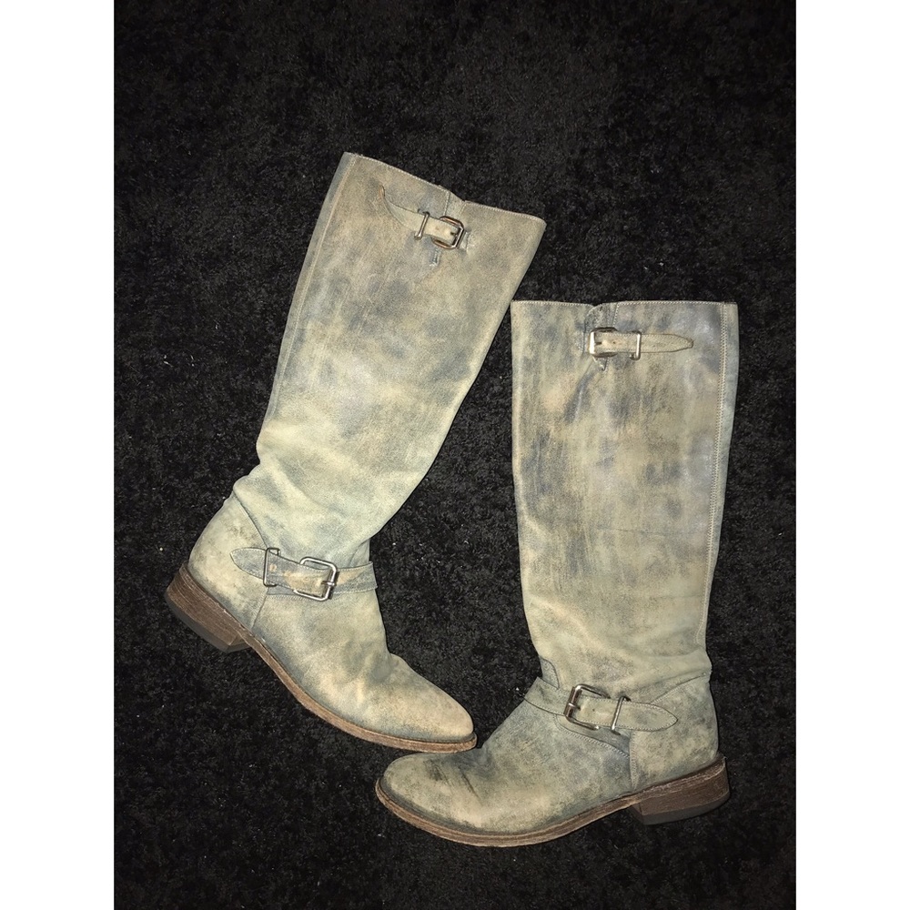 Leather boots
